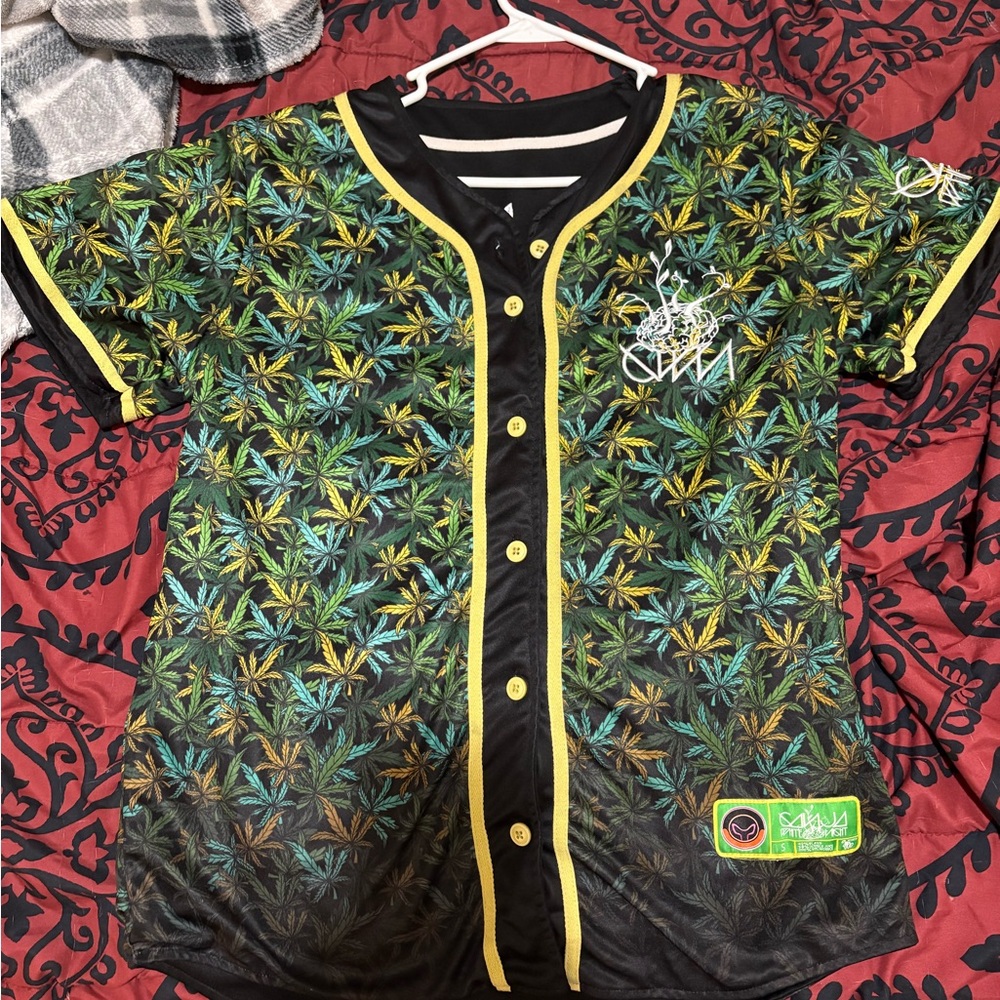 Ganja White Night Reversible Baseball Jersey
